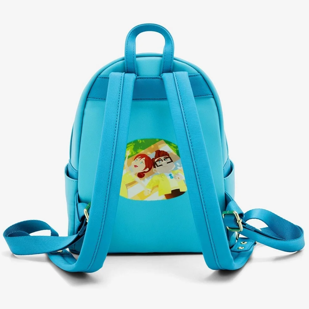 Disney Pixar UP Carl & Ellie in Love Clouds Loungefly Backpack & Wallet Set NEW